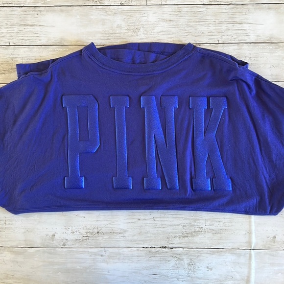 Victoria’s Secret Pink Varsity Glitter Tee - Picture 1 of 5